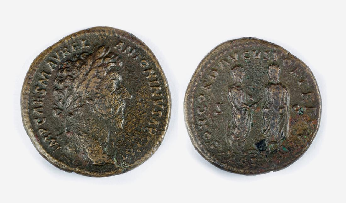Roman Bronze Sestertius of Marcus Aurelius (1 of 3)