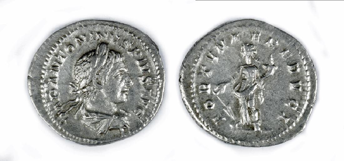 Silver Denarius of Elagabalus - Fortuna (1 of 3)