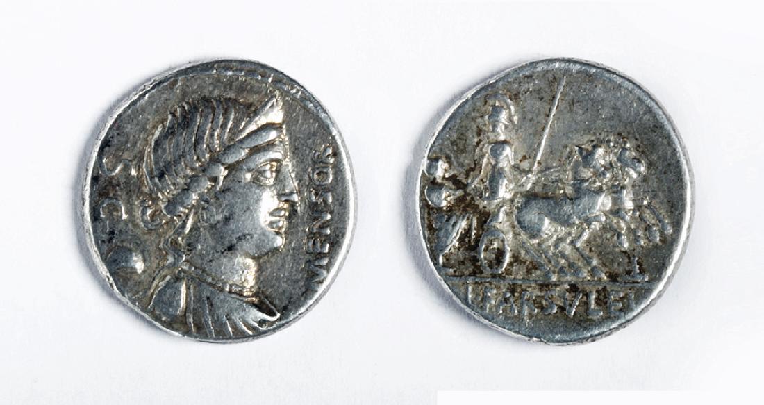 Republican Silver Denarius of L. Farsuleius Mensor (1 of 3)