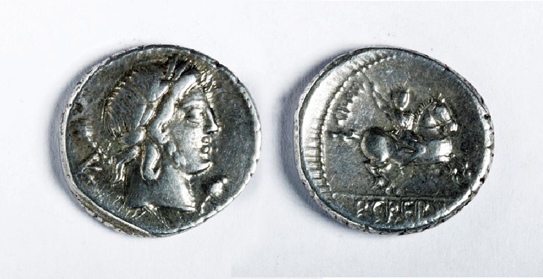 Roman Republican Silver Denarius of Pub. Crepusius (1 of 3)