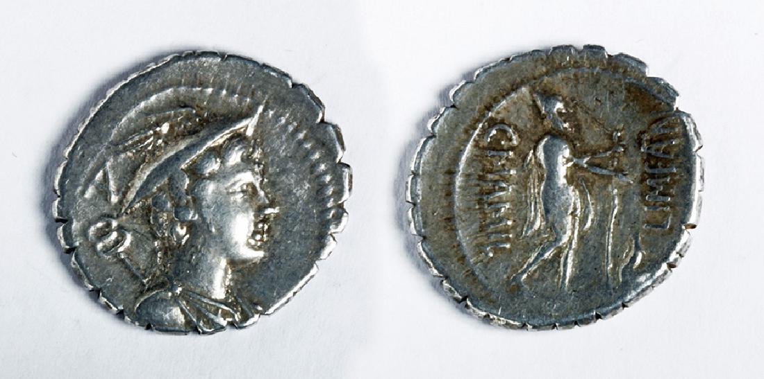 Republican Silver Denarius of C. Mamilius Limetanus (1 of 3)