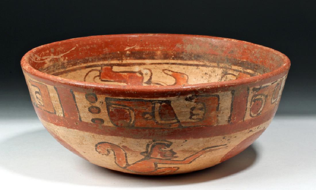 Mayan Copador Pottery Bowl - Monkey Motif (1 of 6)