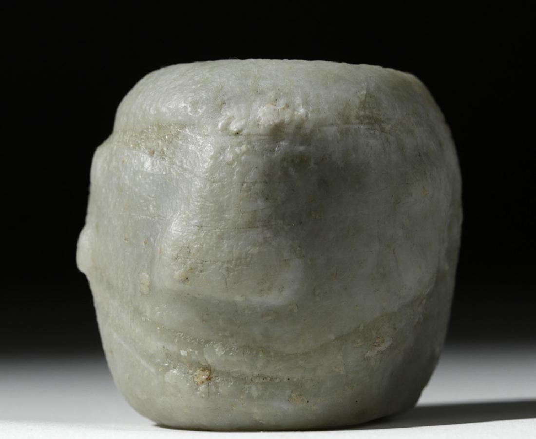 Rare Costa Rican Jade Mace Head - Human Features (1 of 6)