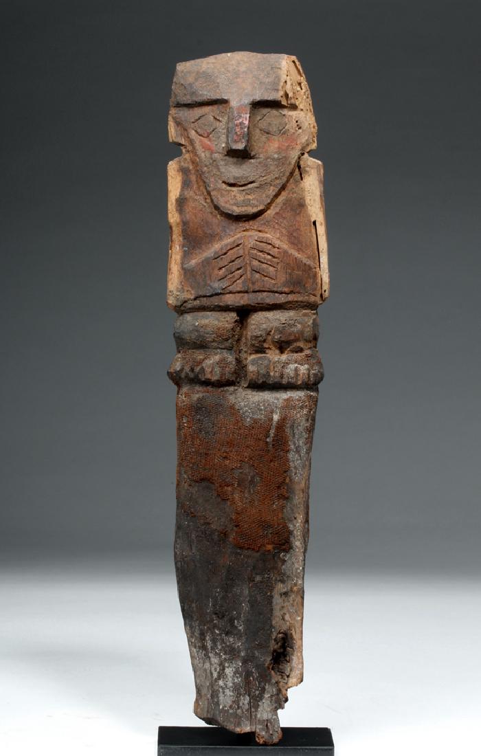 Chancay Wood Male Figure w/ Original Textile (1 of 5)