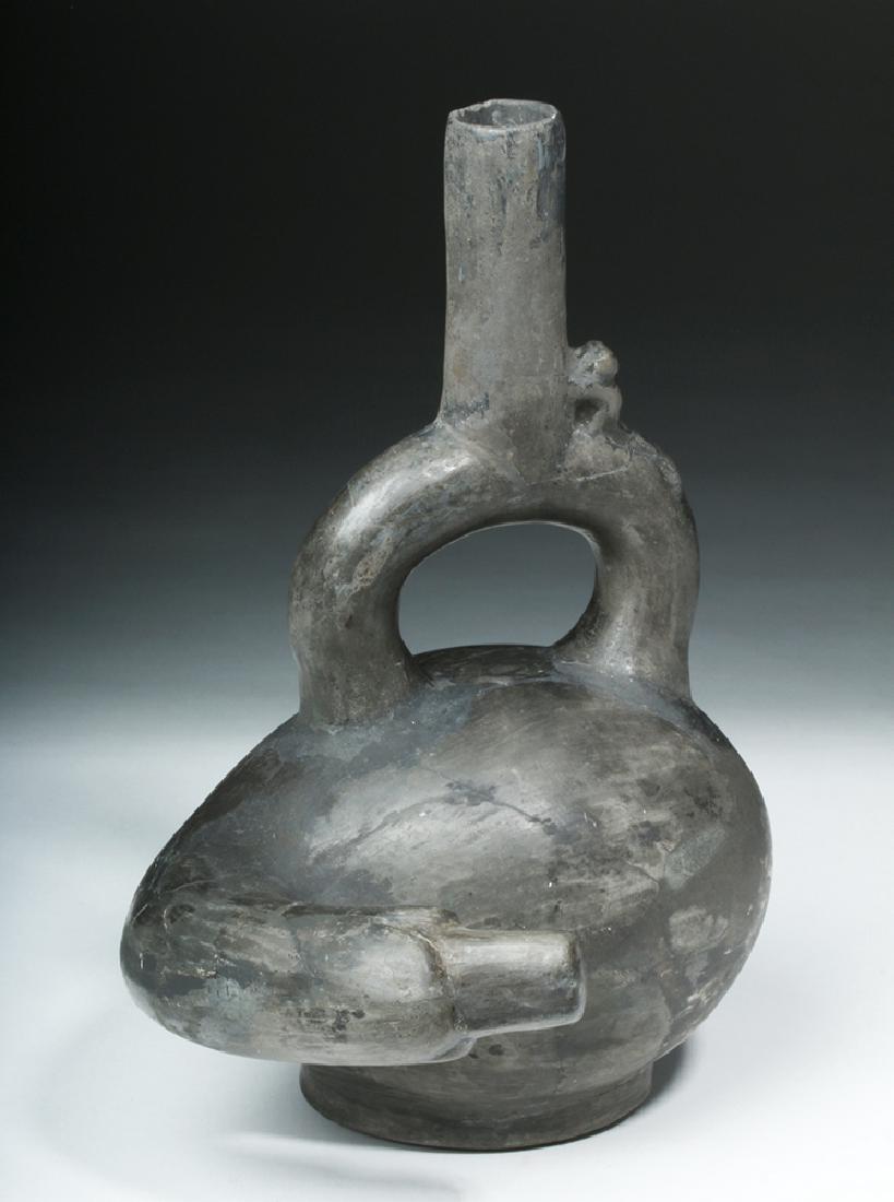 Pre-Columbian Chimu Stirrup Vessel Gourd & Monkey (1 of 7)