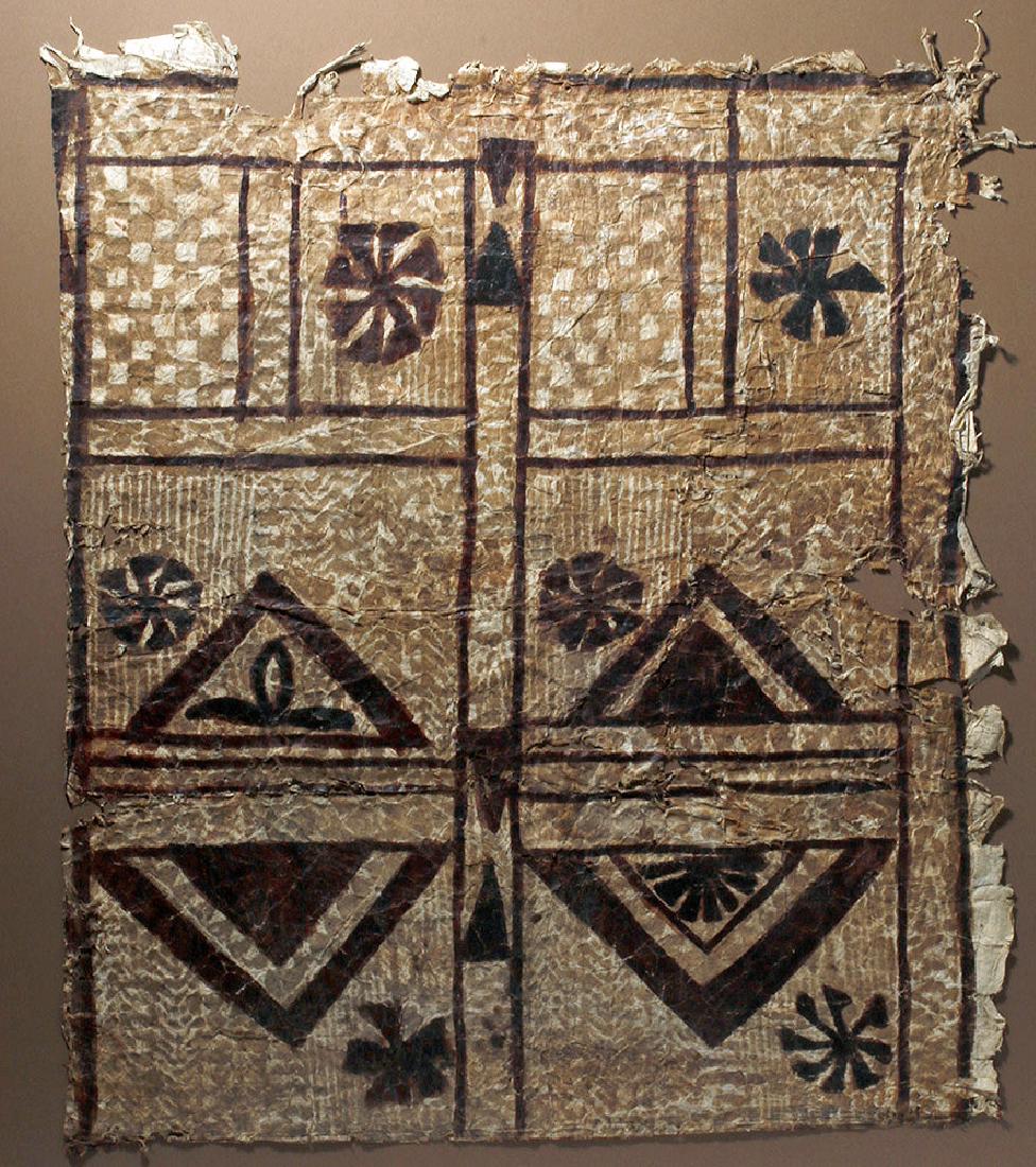 Early 20th C. South Pacific Tapa Bark Cloth (1 of 3)