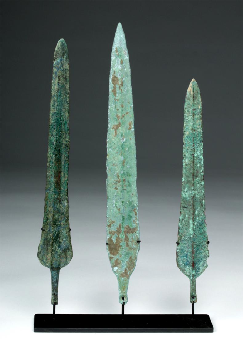 Trio of Luristan Bronze Spear Heads (1 of 5)