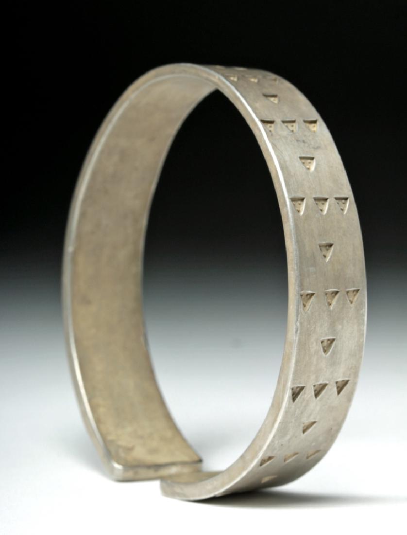Viking Silver Stamp Decorated Bracelet - 74.5 grams (1 of 6)
