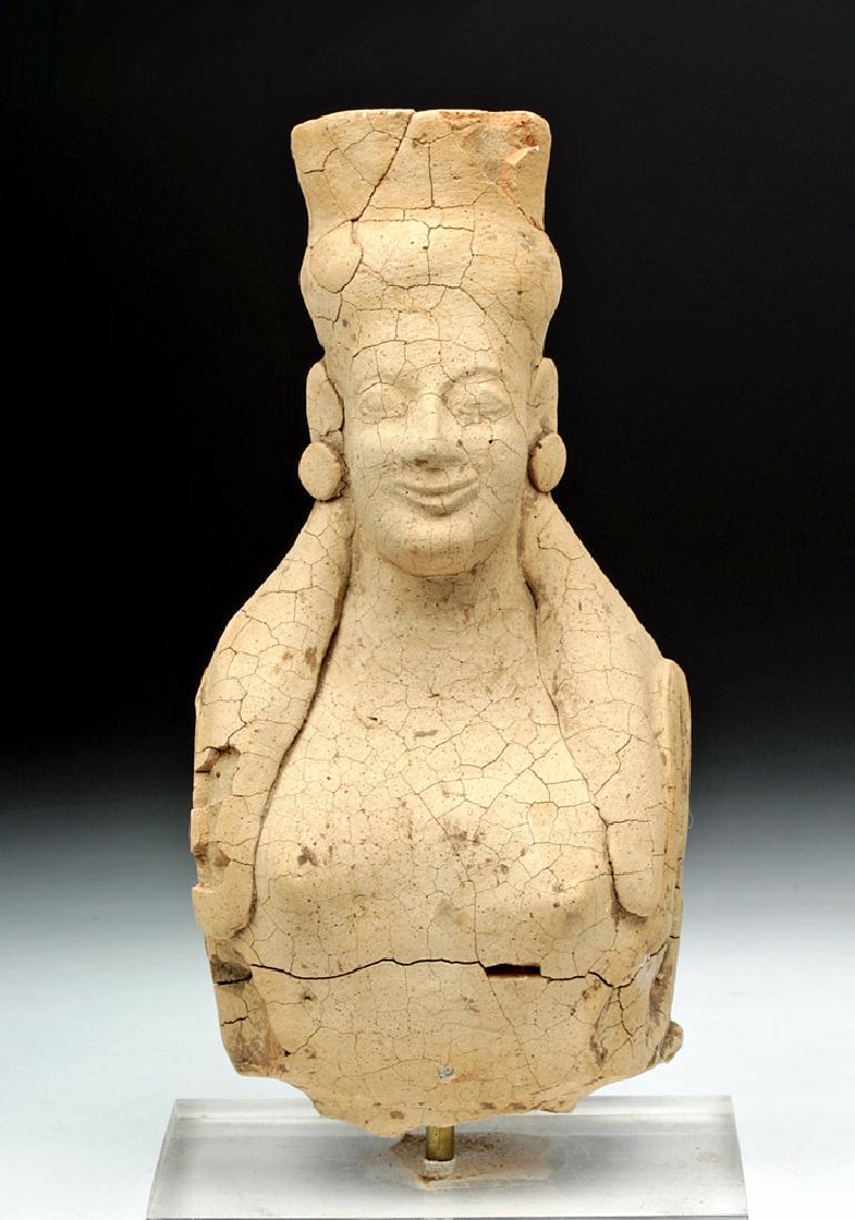 Large Greek Terracotta Upper Torso of a Woman (1 of 5)