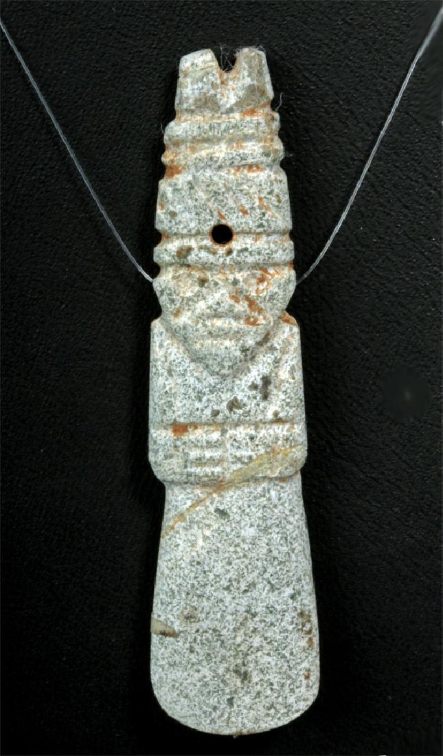 Costa Rican Stone Figural Axe Pendant (1 of 4)