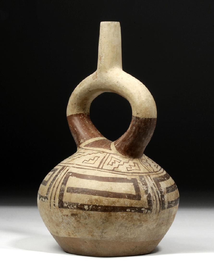 Moche Stirrup Vessel Geometric Motifs - TL Tested (1 of 7)