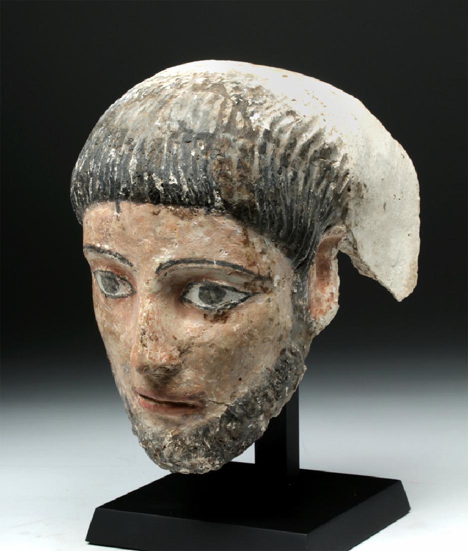 Romano-Egyptian Plaster Mummy Mask of a Man - 2