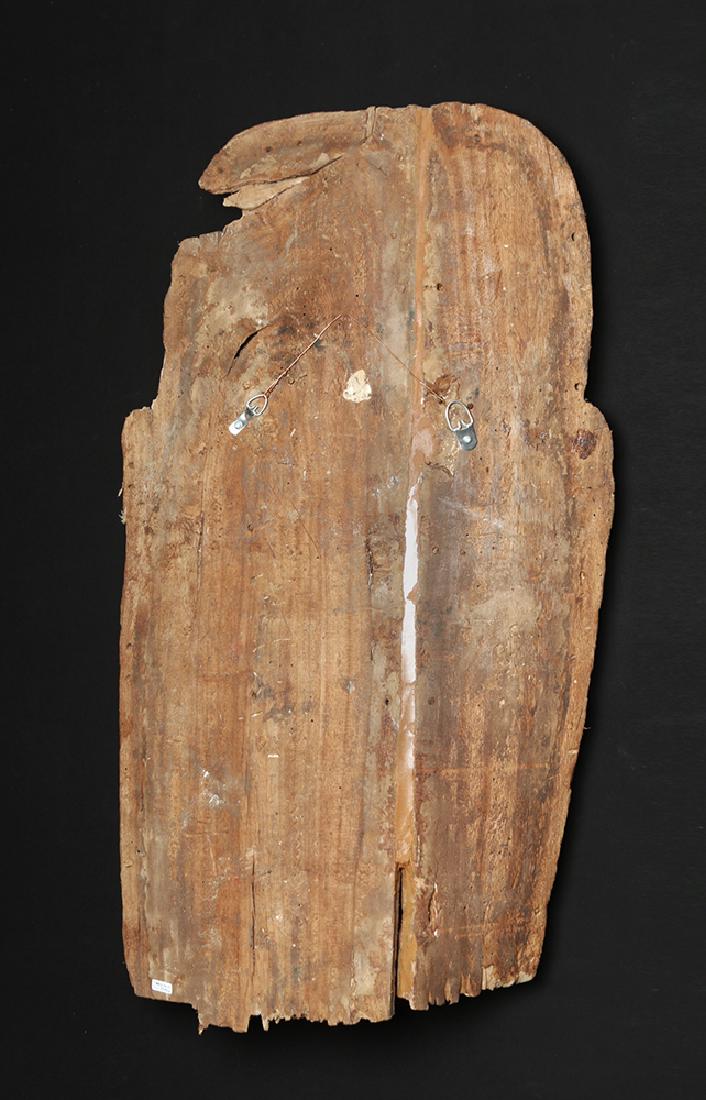 Huge Egyptian Wood Sarcophagus Bust Mummy's Coffin - 4