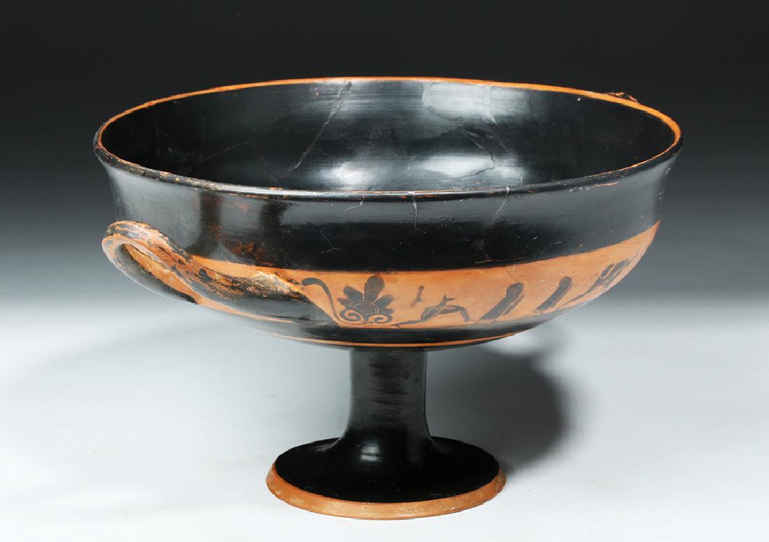 Greek Attic Black-Figure Pottery Kylix w/ 7 Figures - 3