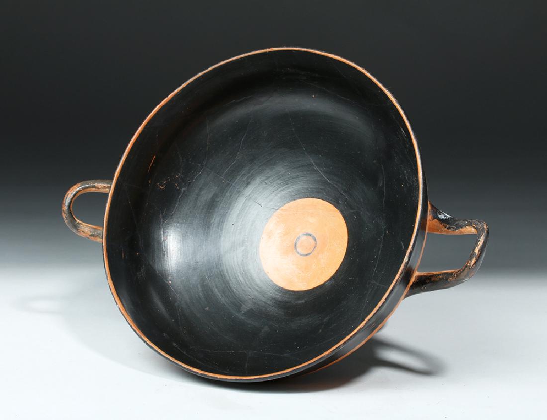 Greek Attic Black-Figure Pottery Kylix w/ 7 Figures - 6