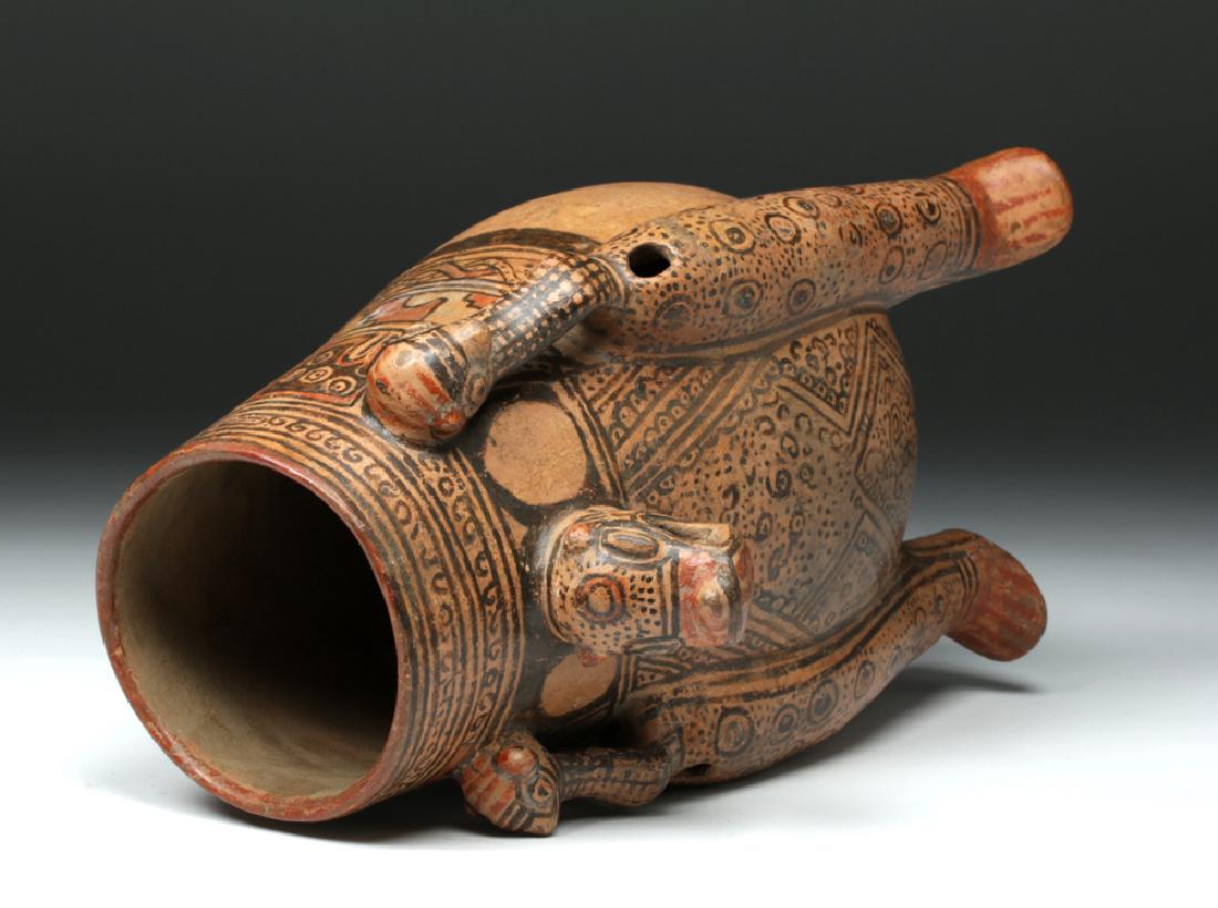 Stunning Nicoya Tripod Polychrome Jaguar Jar - 6