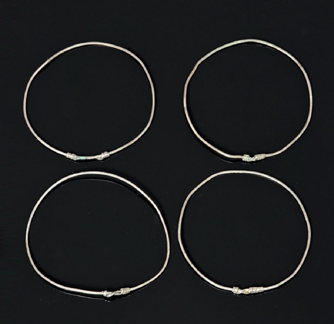 Four Viking Adjustable Silver Arm Bands -30.6 grams (1 of 3)