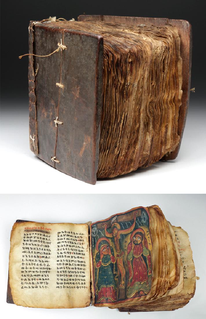 18th C. Ethiopia Coptic Vellum Illustrated Ge'ez Bible (1 of 6)