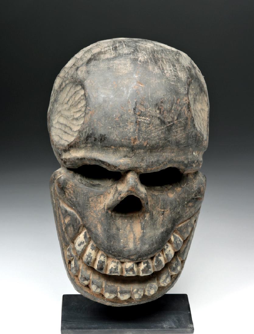 Early 20th C Papua New Guinea Wood Skeletal Trophy Head (1 of 5)