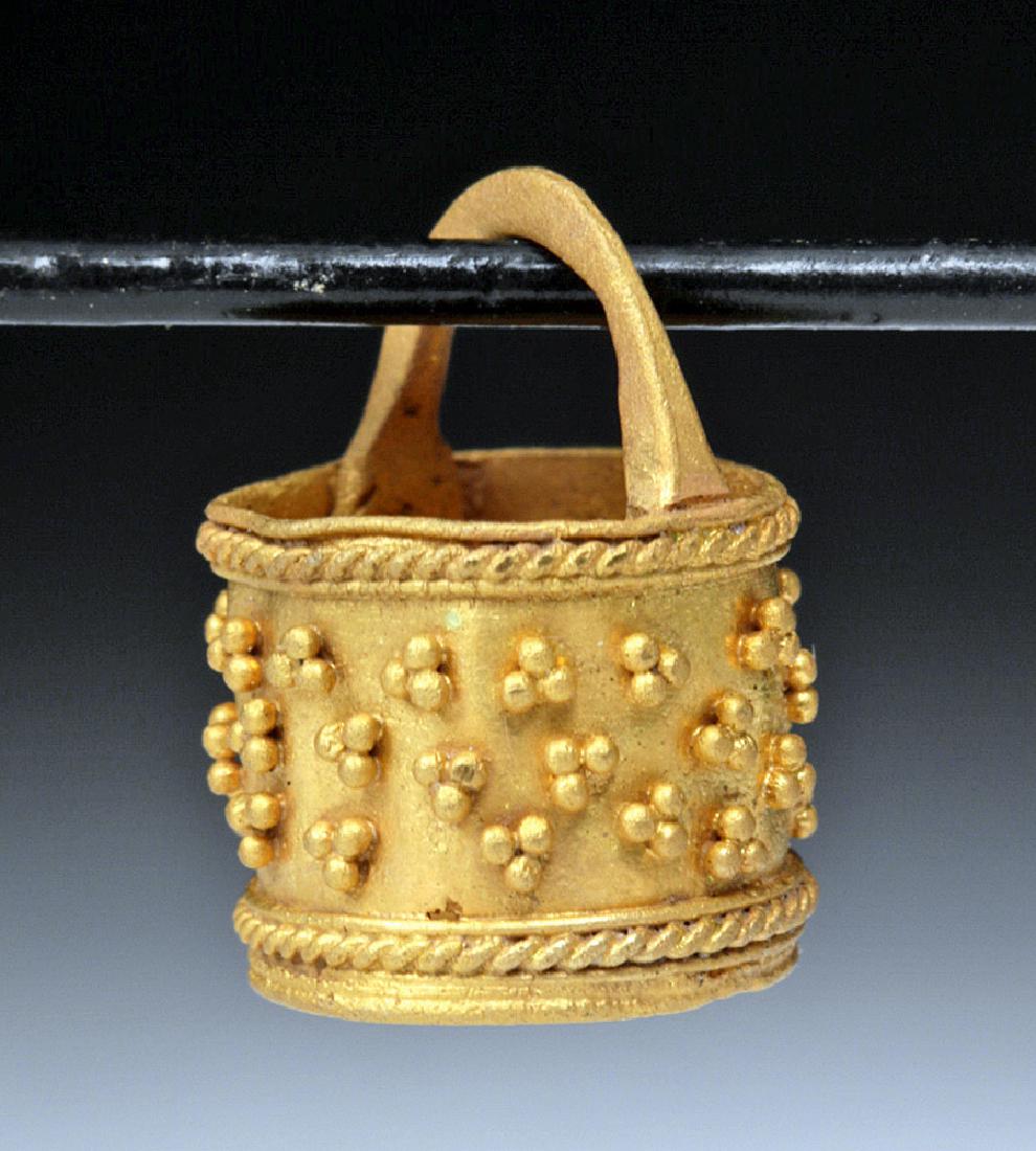 Viking 18K Gold Filigree Bucket Pendant - 2.6 grams (1 of 3)