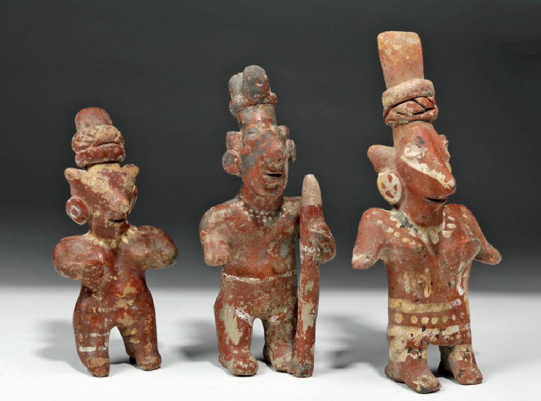 Trio of Jalisco Pottery Sheepface Standing Figures (1 of 9)