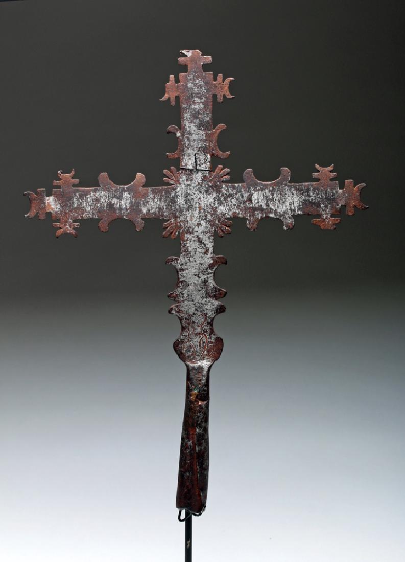 19th C. Colonial Iron Processional Cross, ex-Historia (1 of 3)