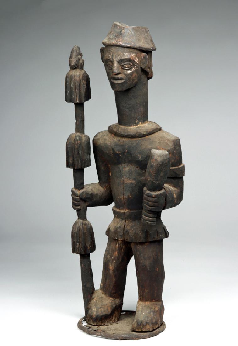 Early 20th C. African Igbo Wooden Male Ikenga Statue (1 of 8)