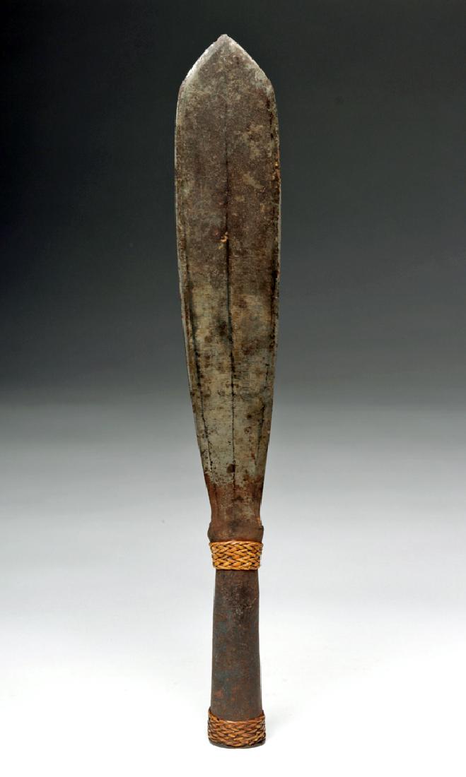 20th C. SE Asian Ifugao Tribal Steel & Reed Spear Blade (1 of 6)