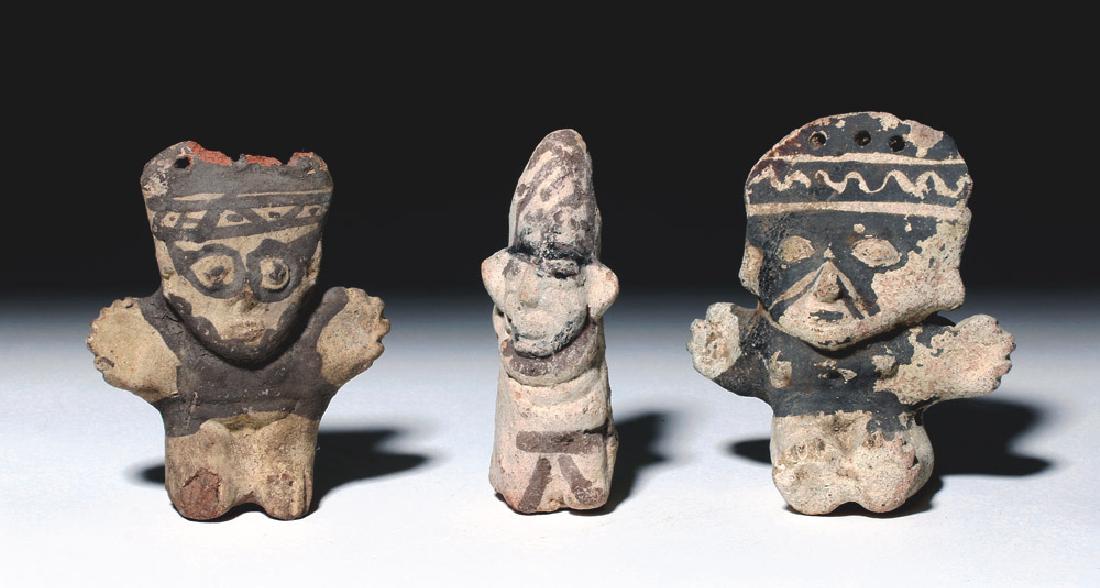Trio of Chancay Bichrome Ceramic Female Figures (1 of 3)