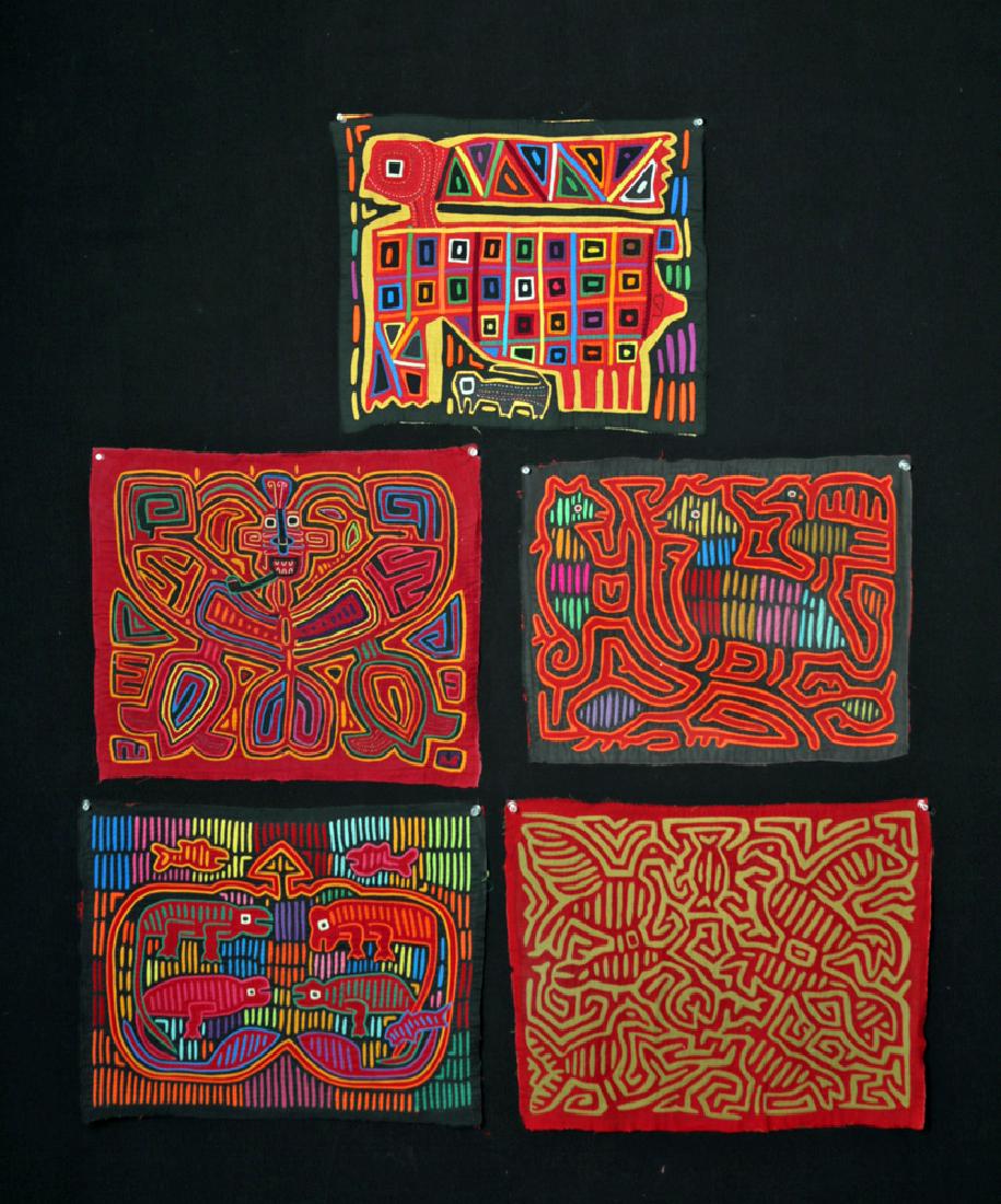 Lot of 5 Panamanian Molas - Kit Kapp Collection (1 of 2)