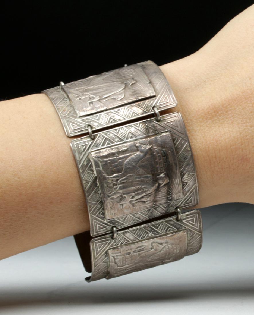 Vintage 20th C. Peruvian Sterling Silver Bracelet (1 of 7)
