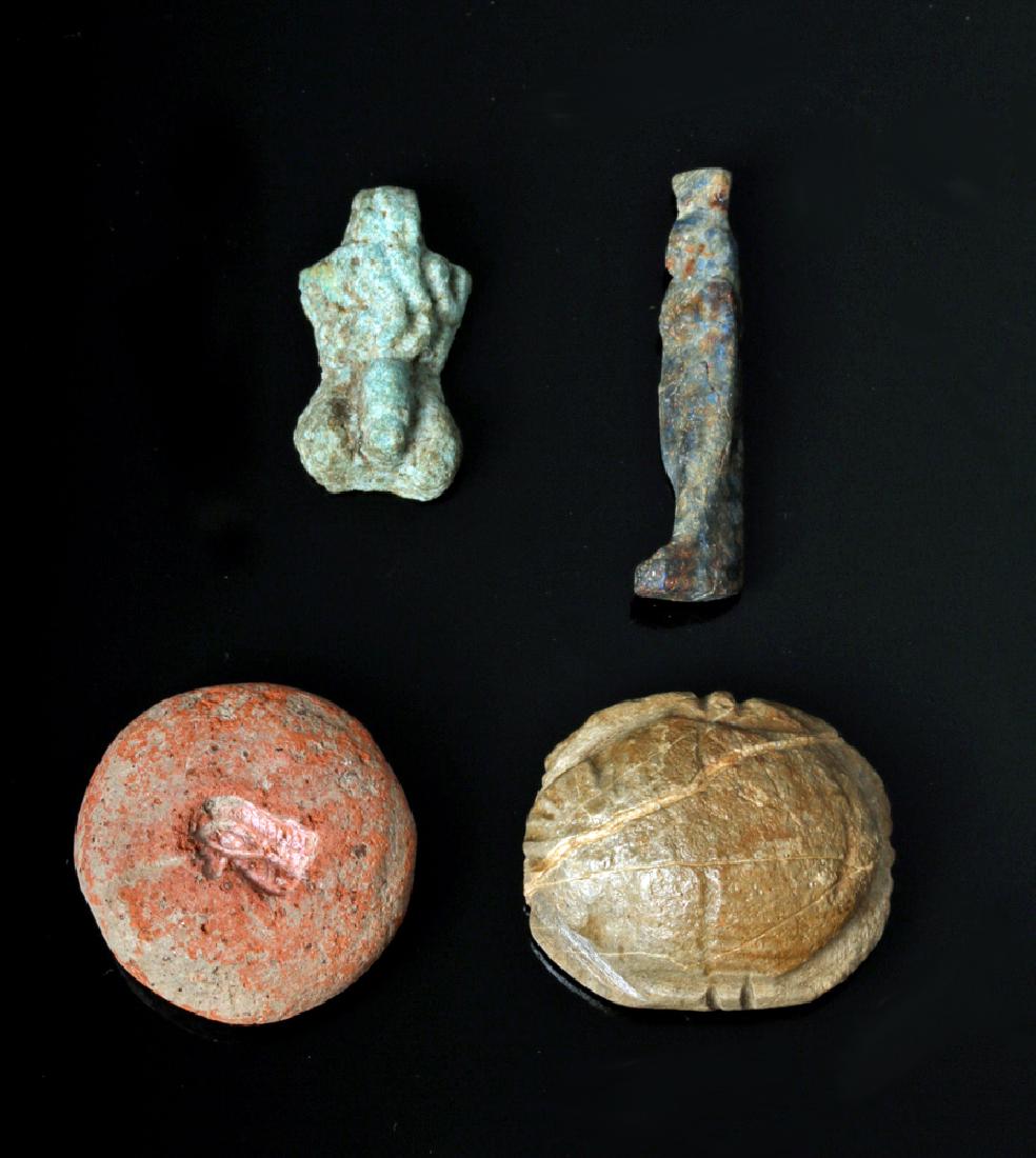 Lot of 4 Egyptian Items - New Kingdom & Late Period (1 of 2)