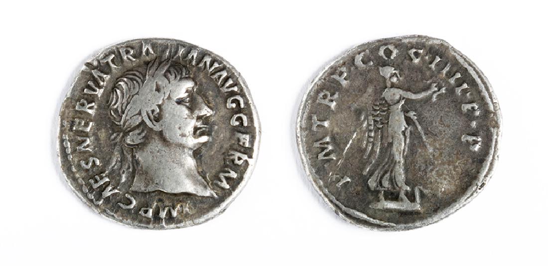 Silver Denarius of Trajan - Victory (1 of 3)