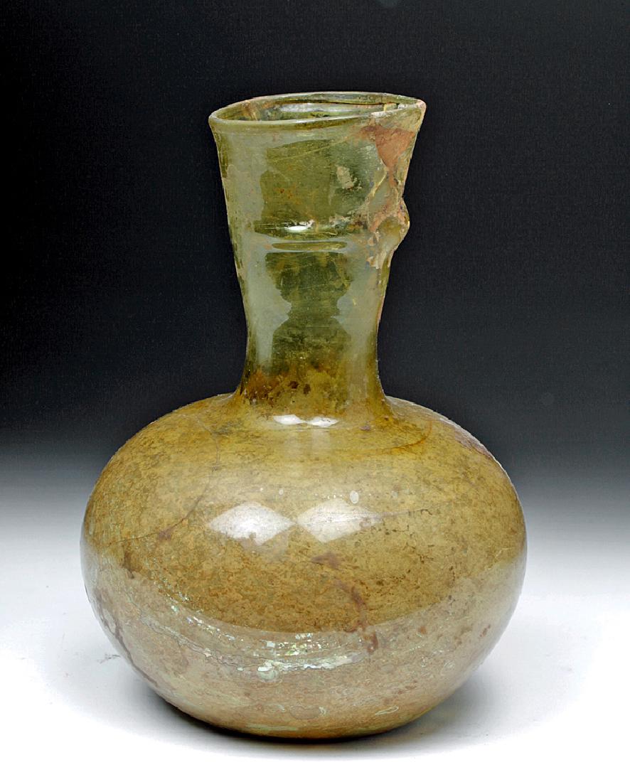 Tall Roman Glass Bottle - Amber-Hued (1 of 7)