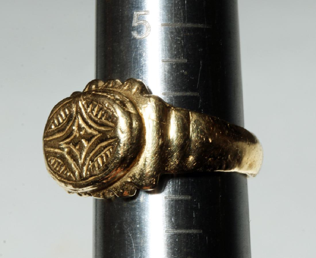 Bactrian-Inspired 18K Gold Ring, Cross / Infinity (1 of 3)