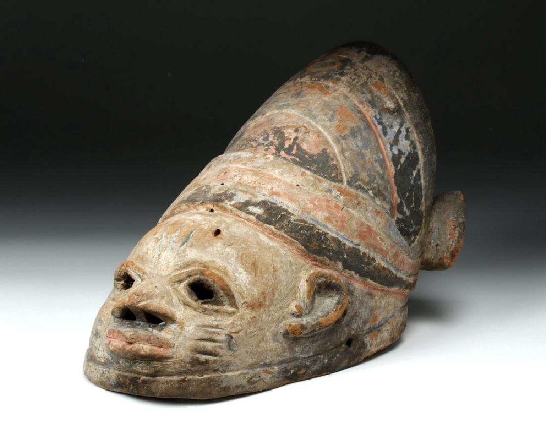 20th C. African Yoruba Gelede Wood Helmet Mask (1 of 6)