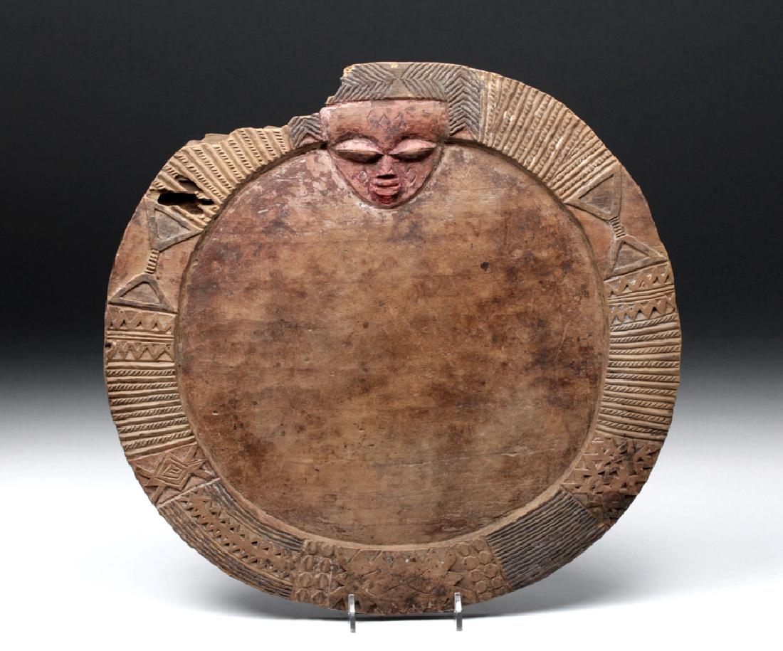 20th C. African Yoruba Wooden Divination Board w/ Eshu (1 of 3)