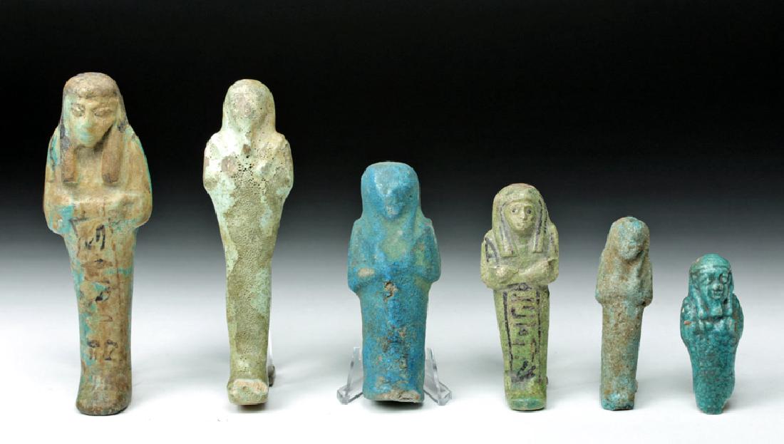 Lot of 6 Egyptian Faience Ushabtis (1 of 4)