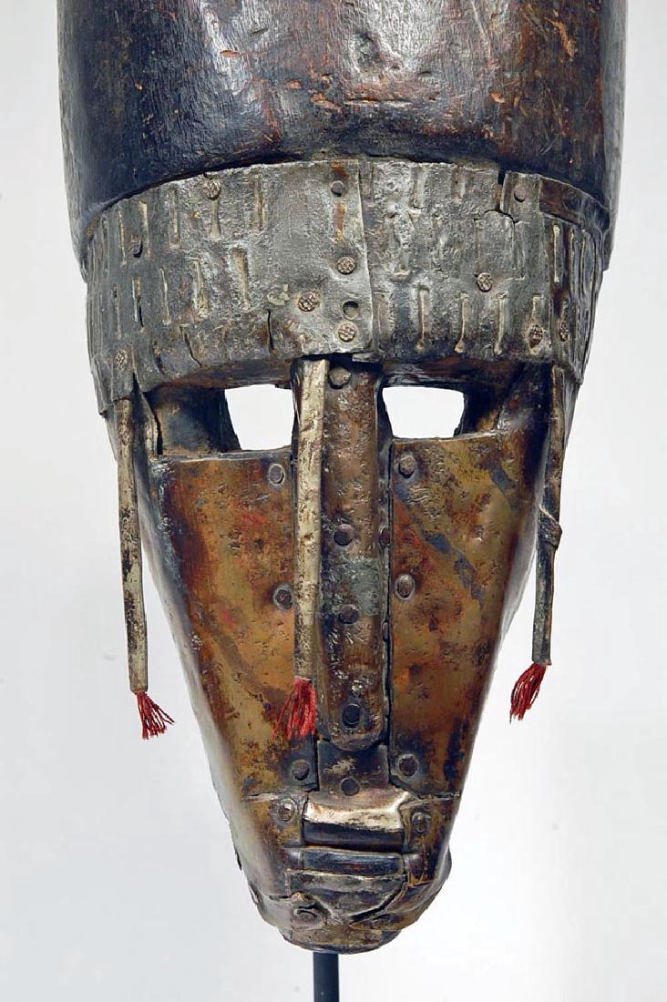 20th C. African Warka Wood Triangular Face Mask (1 of 5)