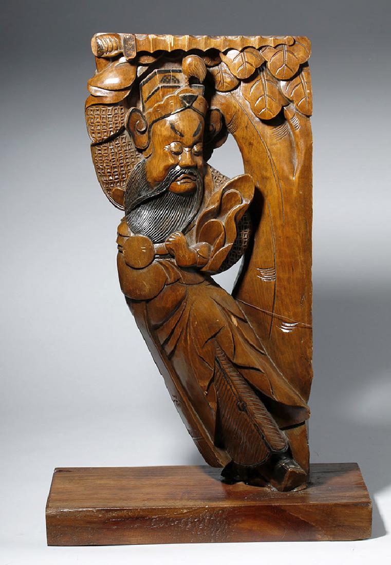 19th C. Chinese Carved Wood Corbel from Temple (1 of 9)