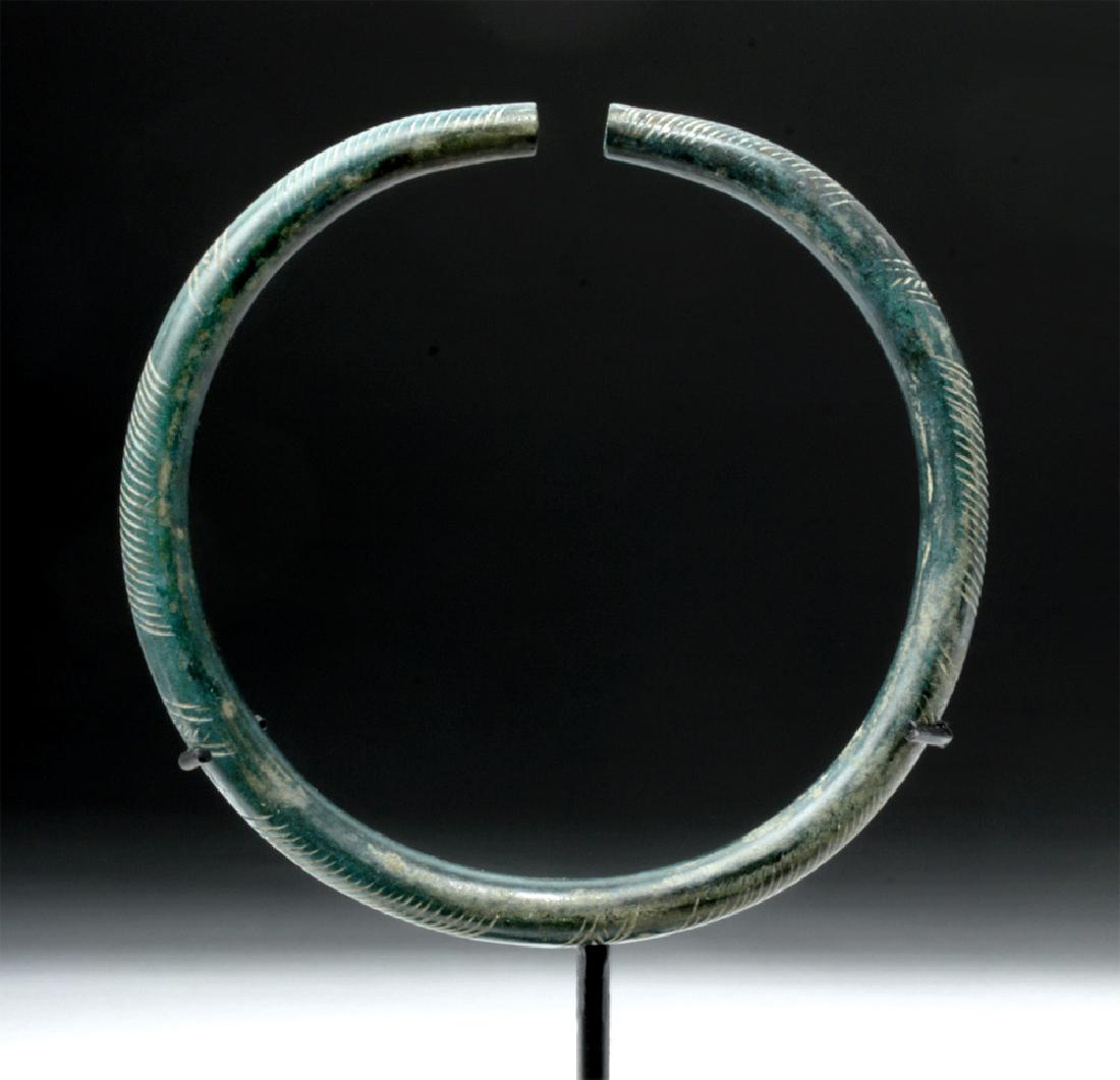 European Hallstatt Incised Bronze Armband (1 of 5)