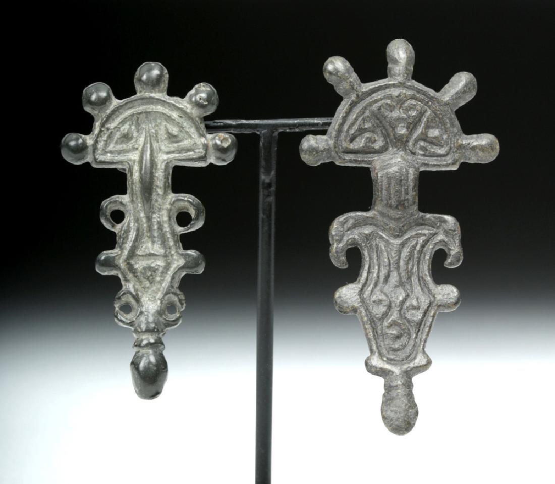 Visigoth Bronze Bow Brooches / Fibulae (2) (1 of 5)