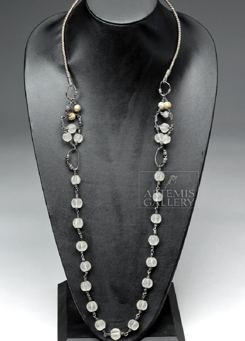 Rare & Important Viking Silver & Gold Torque Necklace (1 of 5)