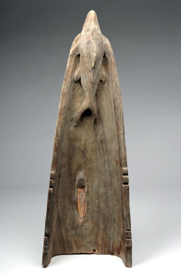 Rare 20th C. Papua New Guinea Canoe Prow w/ Dolphin (1 of 5)