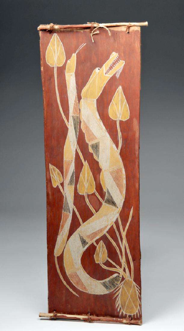 20th C. Signed Andrew Warorrga Aboriginal Bark Painting (1 of 3)
