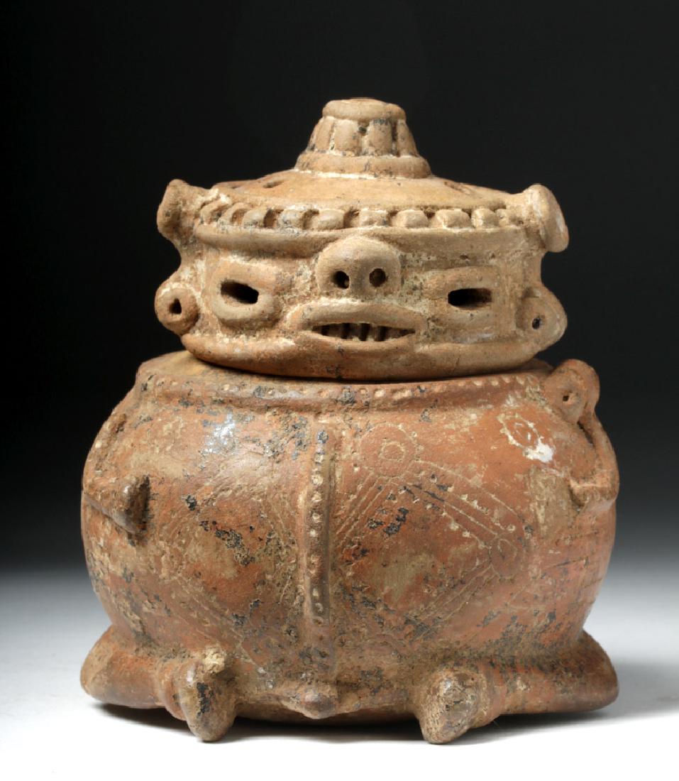 Costa Rican Pottery Lidded Effigy Jar - Chieftain (1 of 9)
