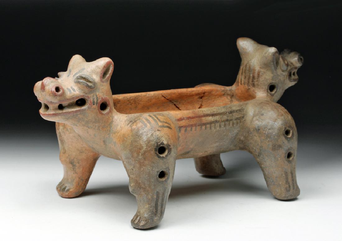 Costa Rican Pottery Double Headed Vessel (1 of 7)