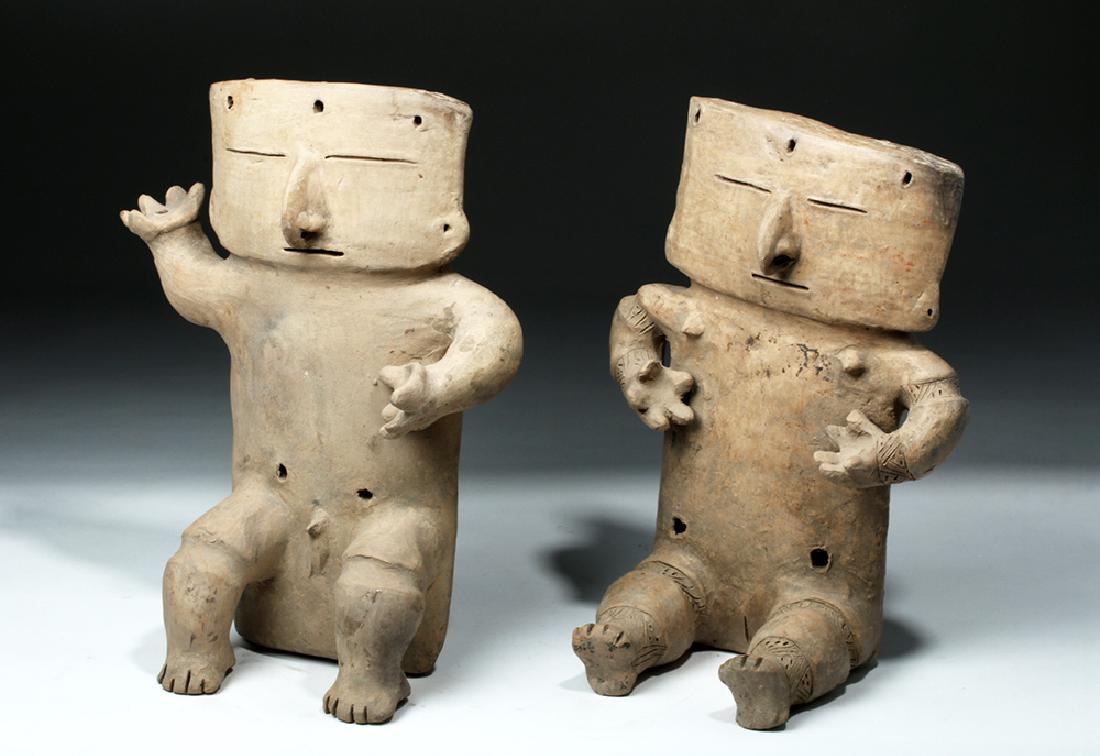 Cauca / Quimbaya Pottery Seated Matched Couple - Rare! (1 of 7)