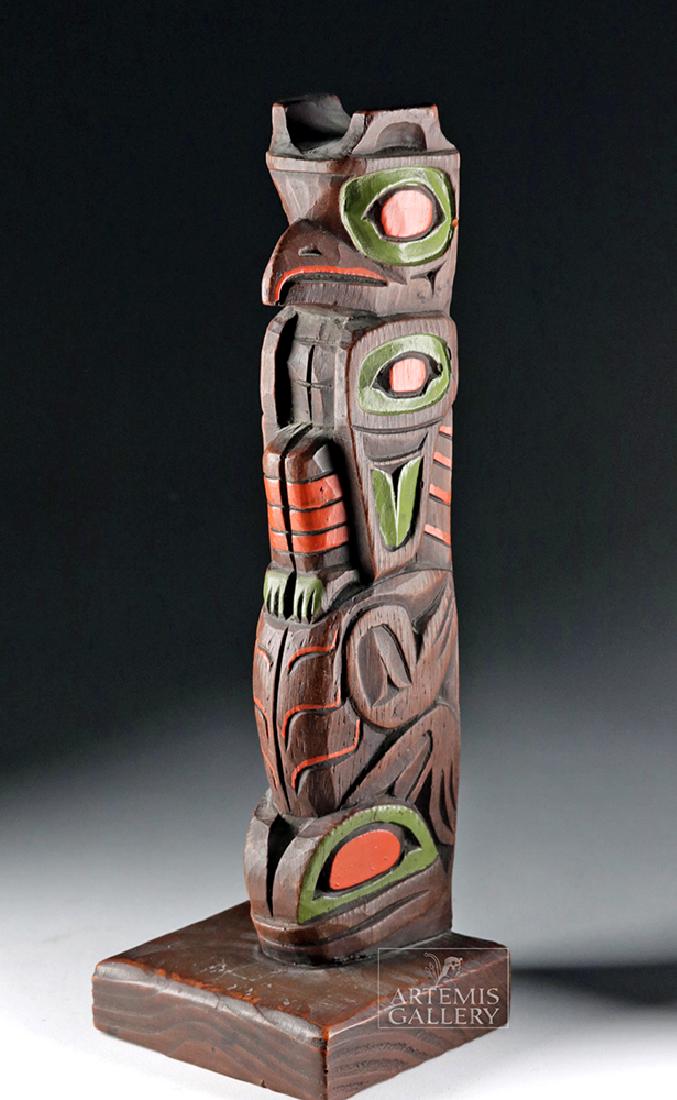 20th C. Northwest Coast Haida / Tlingit Wood Totem Pole (1 of 7)