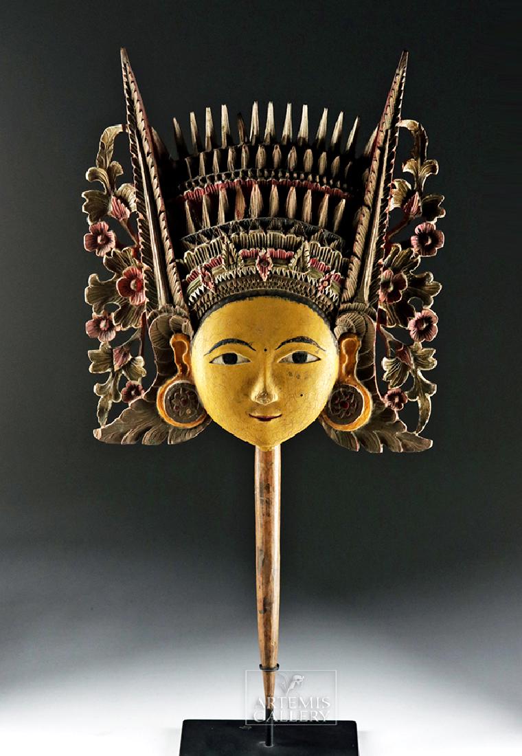 20th C. Beautiful Indonesian Wooden Head - Dewi Sri (1 of 5)